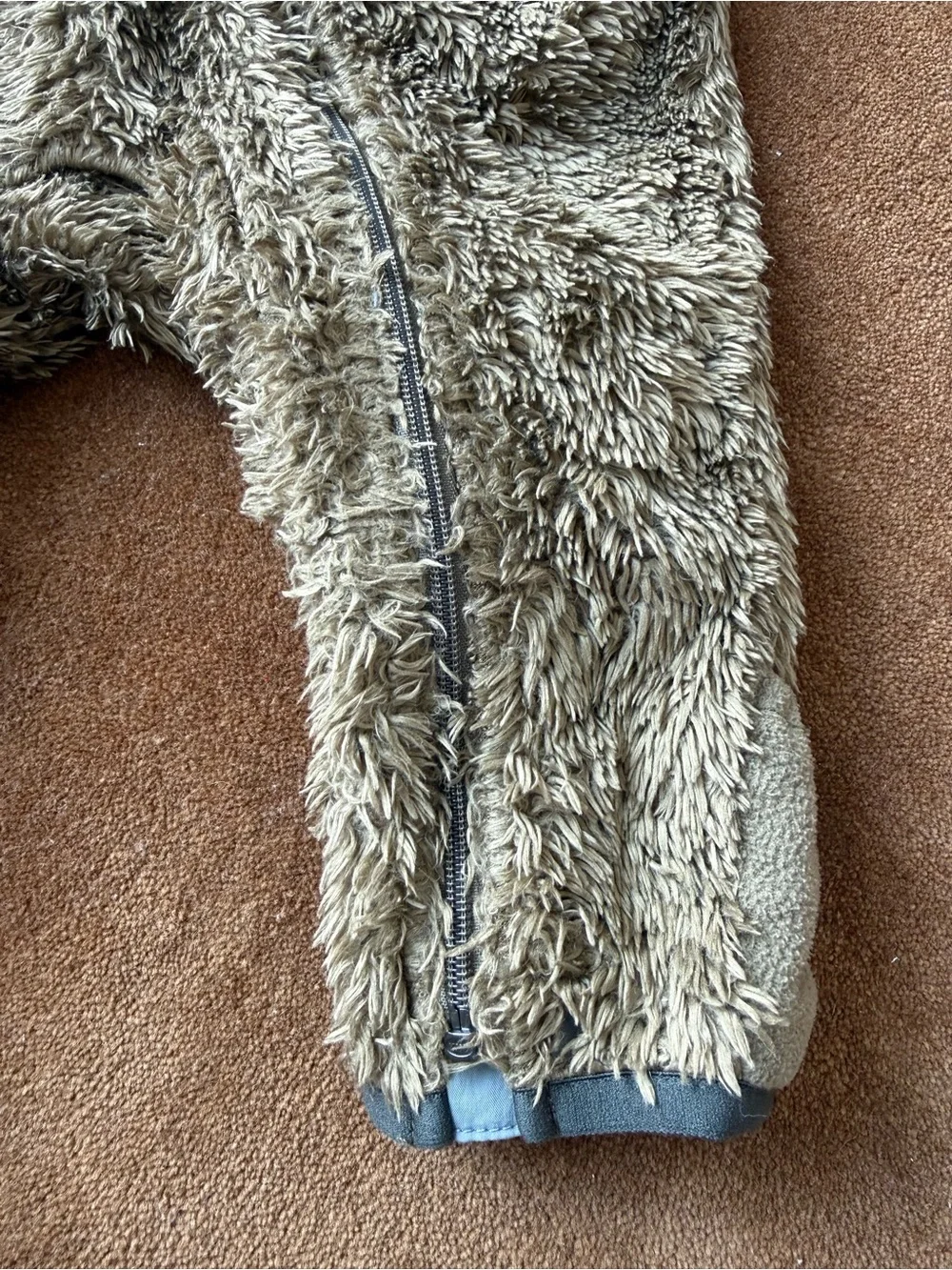 The North Face fleece faux fur baby snowsuit